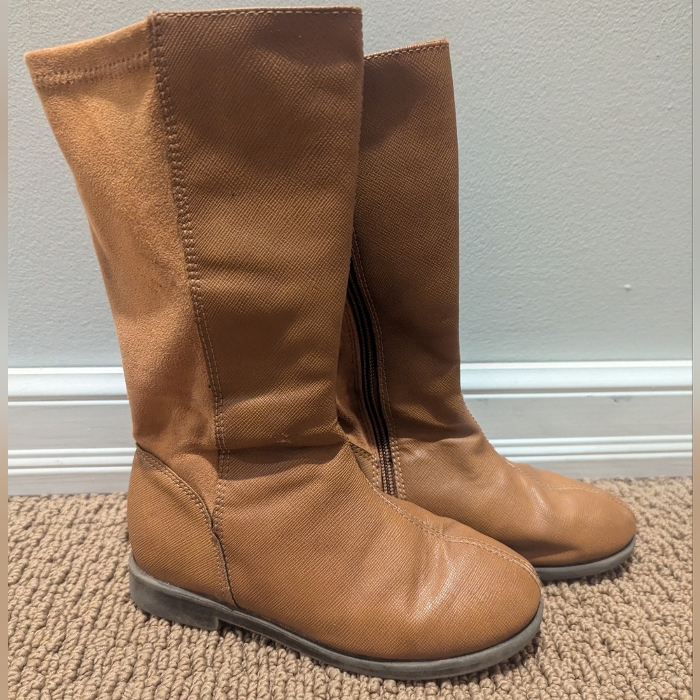 Brown girls riding boots size 12
